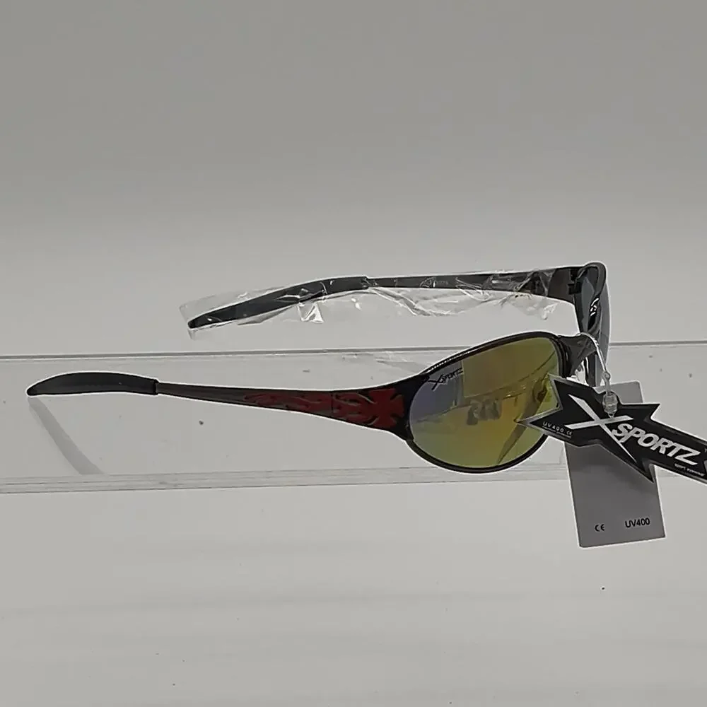 424 xsportz sunglasses with redblack